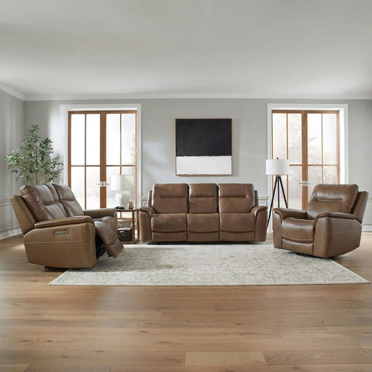 Liberty Furniture - Collins Sofa w/ Loveseat & Recliner - 7016CN-UPH-SOLOREC view 1