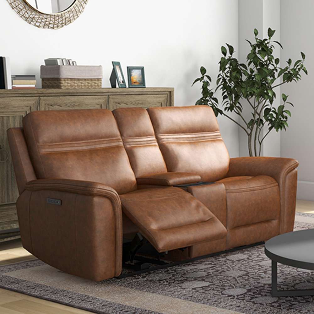 Liberty Furniture - Cooper Loveseat with Console P3 & ZG - Camel - 7007CM-23P veiw 1