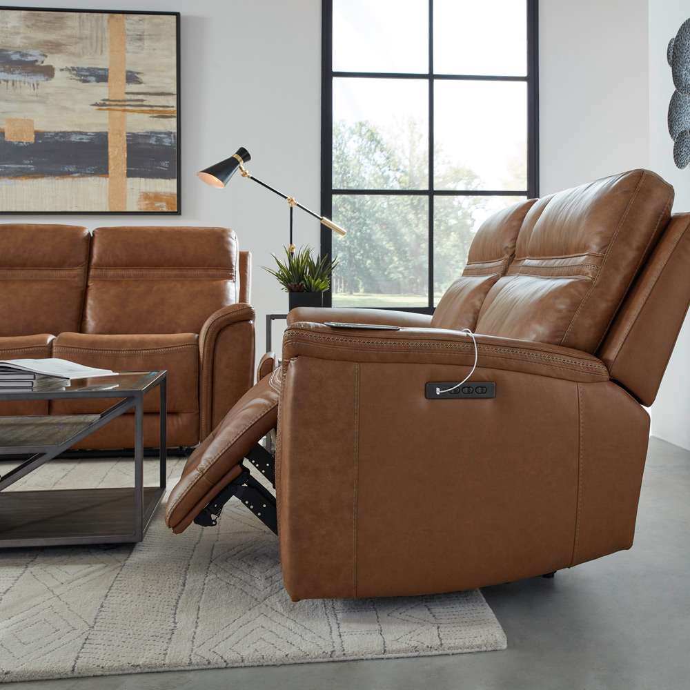 Liberty Furniture - Cooper Loveseat with Console P3 & ZG - Camel - 7007CM-23P veiw 6