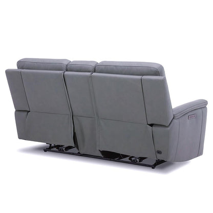 Liberty Furniture - Cooper Loveseat w/Console P3 & ZG - Blue Gray in Blue Gray Leather - 7007BG-23P veiw 11