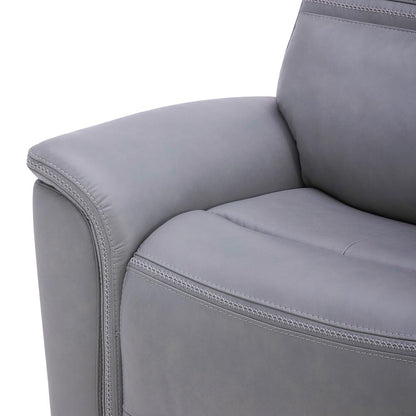 Liberty Furniture - Cooper Loveseat w/Console P3 & ZG - Blue Gray in Blue Gray Leather - 7007BG-23P veiw 12