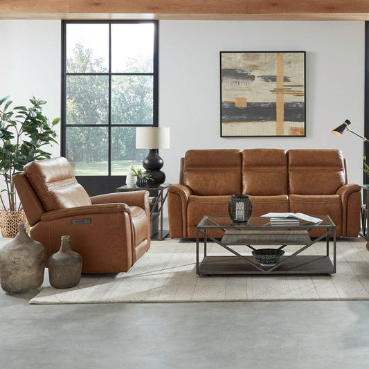 Liberty Furniture - Cooper - Sofa & Recliner in Brown - 7007CM-UPH-SOREC view 1