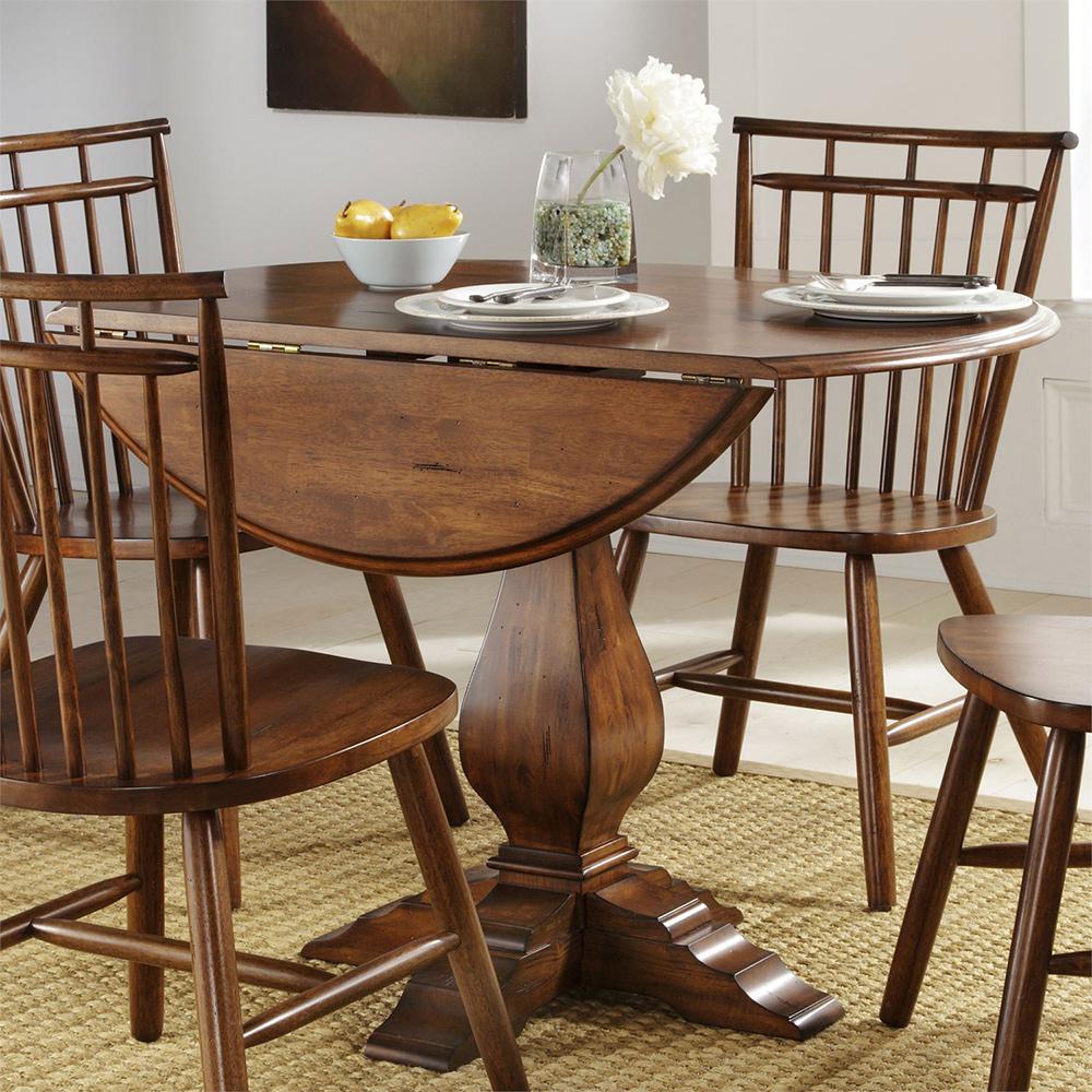 Liberty Furniture - Creations Drop Leaf Pedestal Table in Various - 38-CD-ROS veiw 1