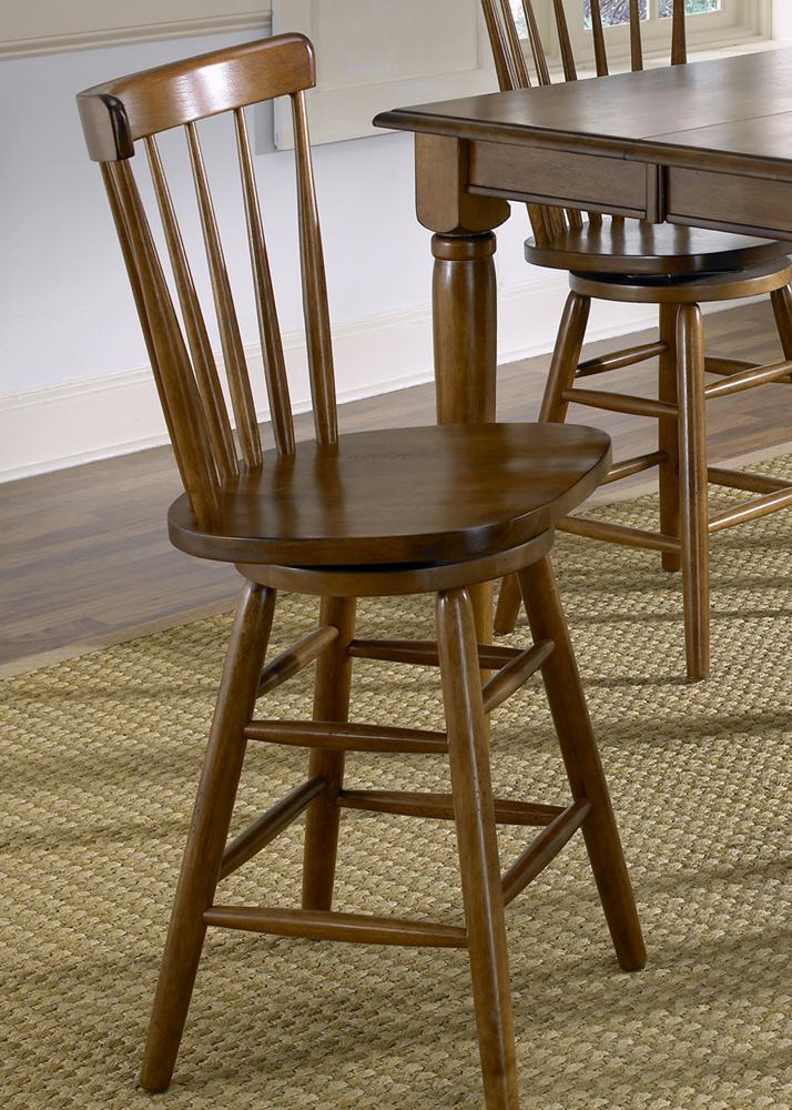 Liberty Furniture - Creations II 24 Inch Copenhagen Barstool In Tobacco - 38-B1724 veiw 1