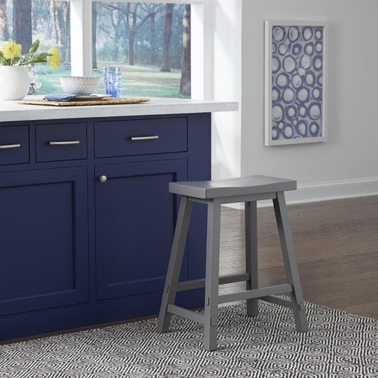 Liberty Furniture - Creations II 24 Inch Sawhorse Counter Stool- Gray - 38-B1824-G veiw 1