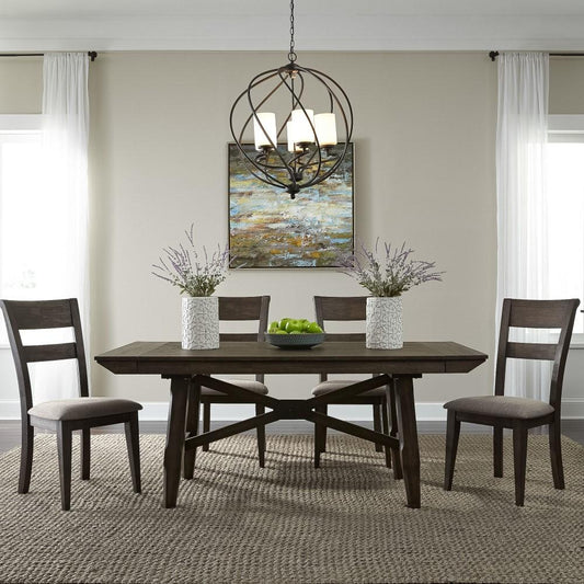 Liberty Furniture - Double Bridge 5 Piece Trestle Table Set - 152-CD-5TRS veiw 1