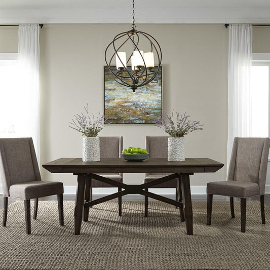 Liberty Furniture - Double Bridge 5 Piece Trestle Table Set - 152-CD-O5TRS veiw 1