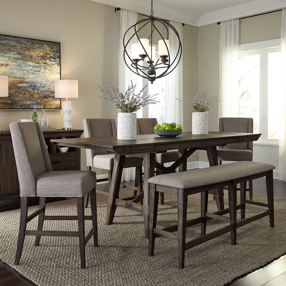 Liberty Furniture - Double Bridge - Opt 6 Piece Gathering Table Set in Brown - 152-CD-O6GTS view 1