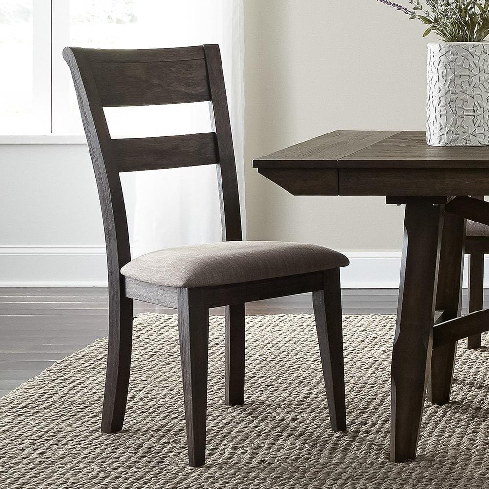 Liberty Furniture - Double Bridge Splat Back Side Chair  in Dark Chestnut - 152-C2501S veiw 1