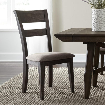 Liberty Furniture - Double Bridge Splat Back Side Chair  in Dark Chestnut - 152-C2501S veiw 1
