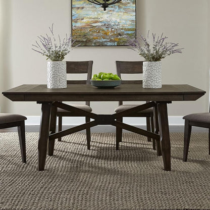 Liberty Furniture - Double Bridge Trestle Table in Dark Chestnut - 152-CD-TRS veiw 1