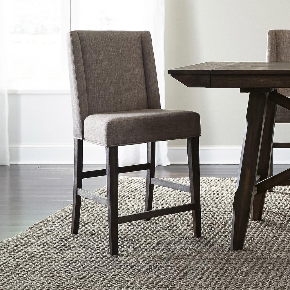 Liberty Furniture - Double Bridge Upholstered Counter Chair  in Dark Chestnut - 152-B650124 veiw 1