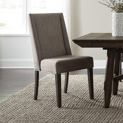 Liberty Furniture - Double Bridge Upholstered Side Chair  in Dark Chestnut - 152-C6501S veiw 1
