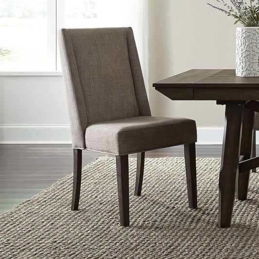 Liberty Furniture - Double Bridge Upholstered Side Chair  in Dark Chestnut - 152-C6501S veiw 1