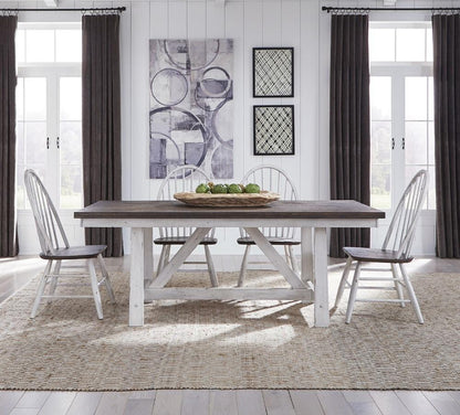 Liberty Furniture - Farmhouse 5 Piece Trestle Table Set - 139WH-CD-5TRS veiw 1