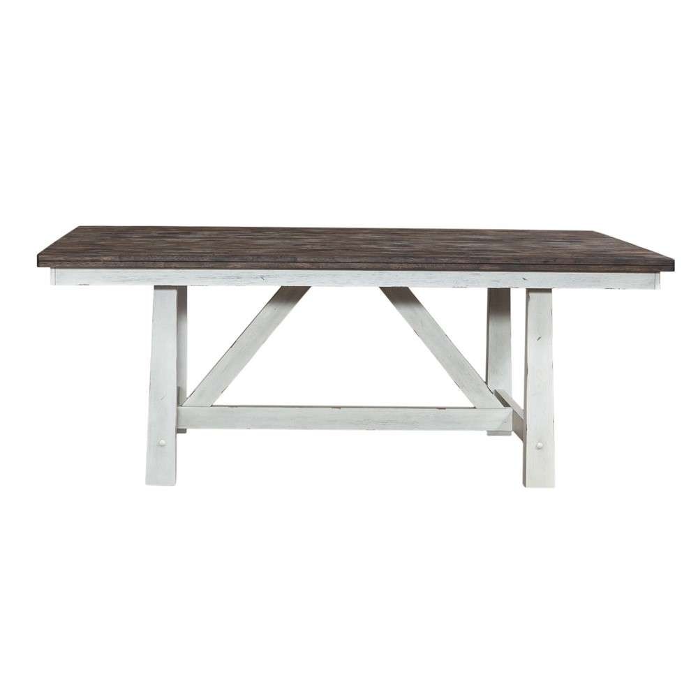 Liberty Furniture - Farmhouse Fixed Top Trestle Table - 139WH-T4078 veiw 3