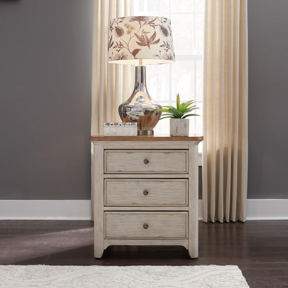 Liberty Furniture - Farmhouse Reimagined 3 Drawer Night Stand - 652-BR61 veiw 2
