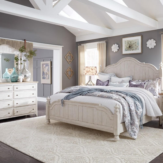 Liberty Furniture - Farmhouse Reimagined 3 Piece Queen Poster Bed, Dresser & Mirror Set - 652-BR-QPSDM veiw 1