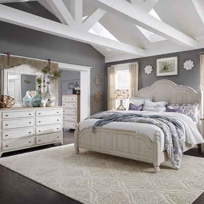 Liberty Furniture - Farmhouse Reimagined 4 Piece Queen Poster Bed, Dresser & Mirror, Chest Set - 652-BR-QPSDMC veiw 1