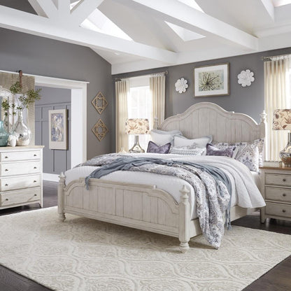 Liberty Furniture - Farmhouse Reimagined 4 Piece Queen Poster Bed, Dresser & Mirror, Nightstand Set - 652-BR-QPSDMN veiw 1