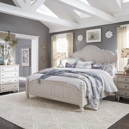 Liberty Furniture - Farmhouse Reimagined 4 Piece Queen Poster Bed, Dresser & Mirror, Nightstand Set - 652-BR-QPSDMN veiw 1