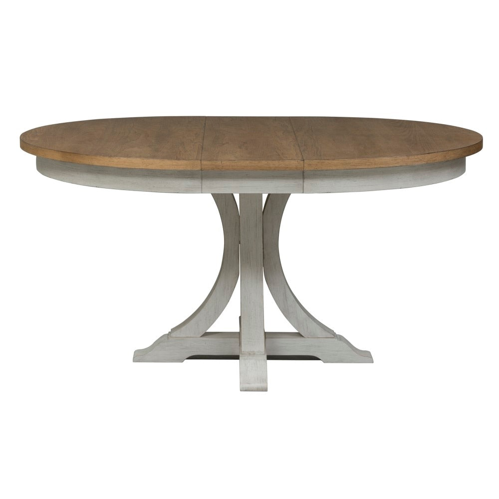 Liberty Furniture - Farmhouse Reimagined 5 Piece Pedestal Table Set - 652-DR-5PDS veiw 3