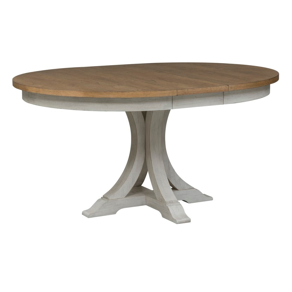 Liberty Furniture - Farmhouse Reimagined 5 Piece Pedestal Table Set - 652-DR-5PDS veiw 4