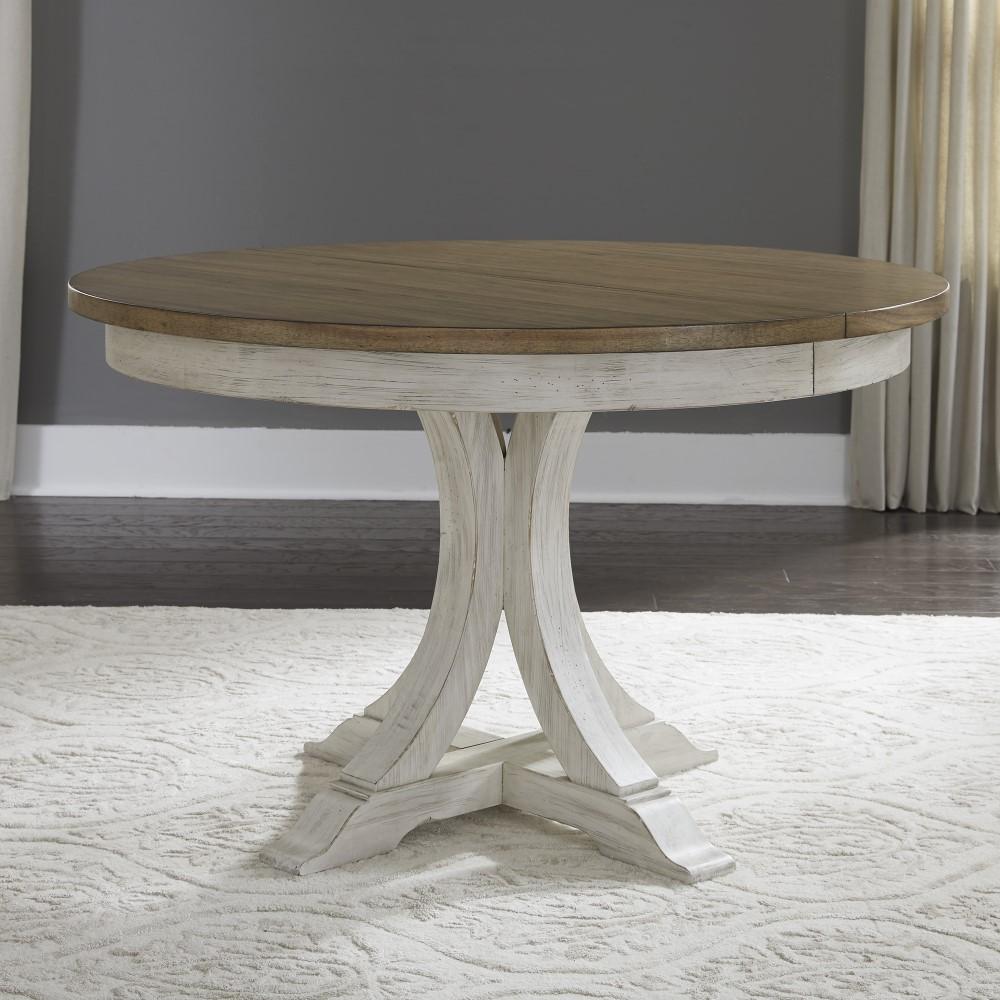 Liberty Furniture - Farmhouse Reimagined 5 Piece Pedestal Table Set - 652-DR-5PDS veiw 5