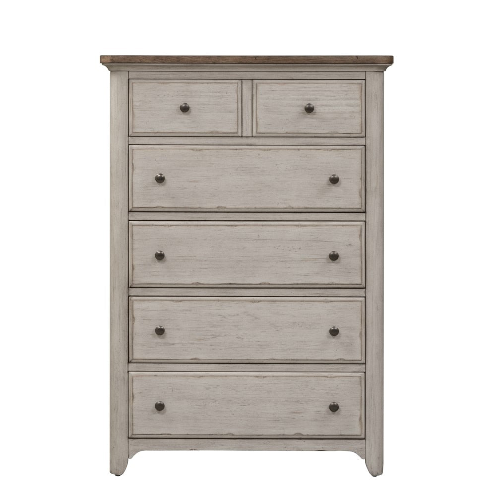 Liberty Furniture - Farmhouse Reimagined 5 Piece Queen Poster Bed, Dresser & Mirror, Chest, Nightstand Set - 652-BR-QPSDMCN veiw 5