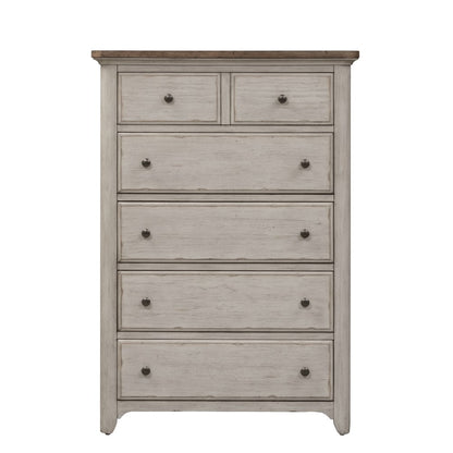 Liberty Furniture - Farmhouse Reimagined 5 Piece Queen Poster Bed, Dresser & Mirror, Chest, Nightstand Set - 652-BR-QPSDMCN veiw 5