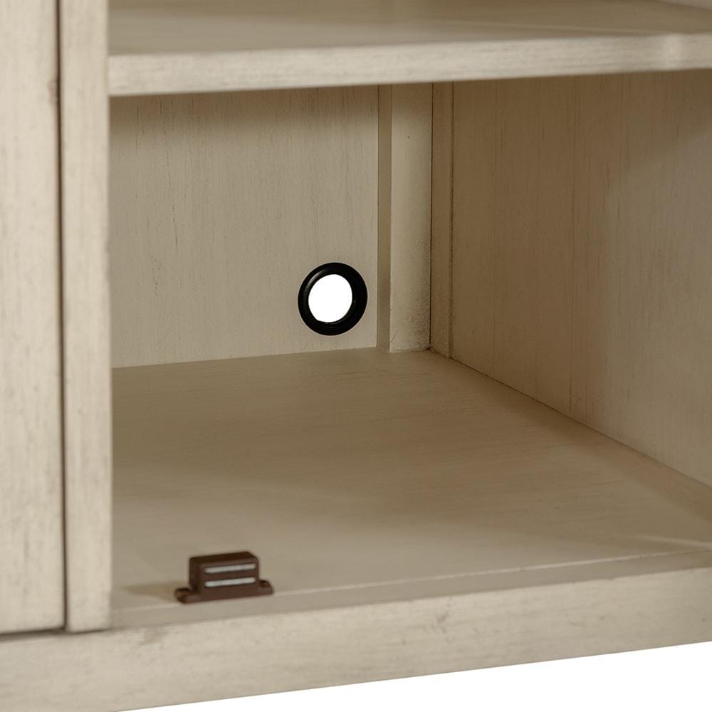 Liberty Furniture - Farmhouse Reimagined Door Credenza in Antique White w/ Chestnut Tops - 652-HO120 veiw 5