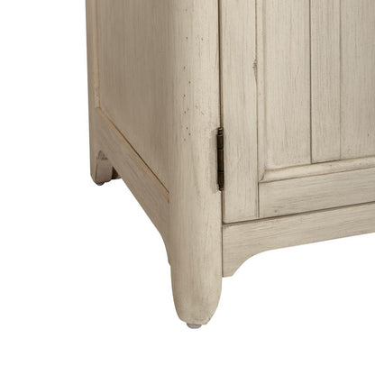 Liberty Furniture - Farmhouse Reimagined Door Credenza in Antique White w/ Chestnut Tops - 652-HO120 veiw 6