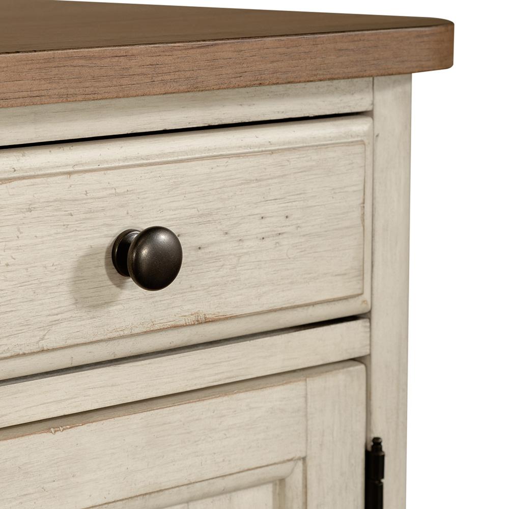 Liberty Furniture - Farmhouse Reimagined Door Credenza in Antique White w/ Chestnut Tops - 652-HO120 veiw 7