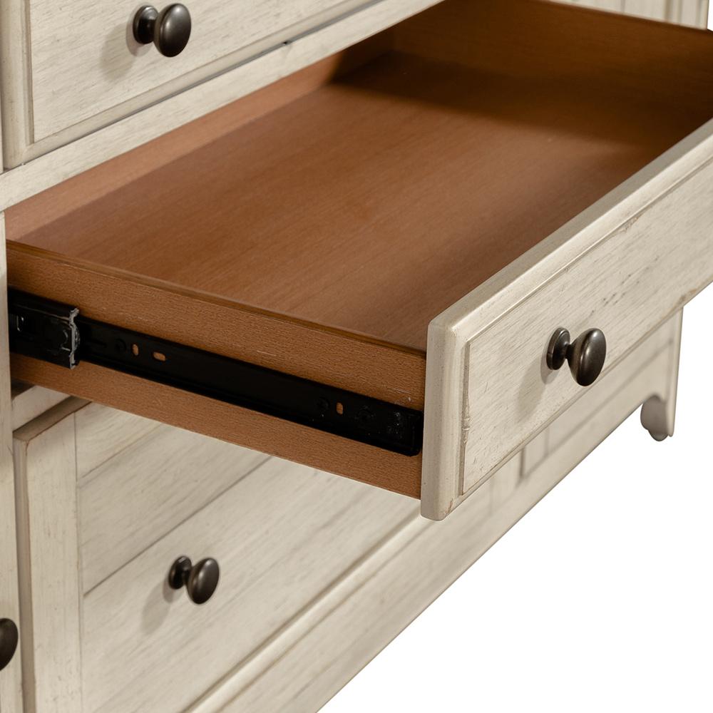 Liberty Furniture - Farmhouse Reimagined Door Credenza in Antique White w/ Chestnut Tops - 652-HO120 veiw 15