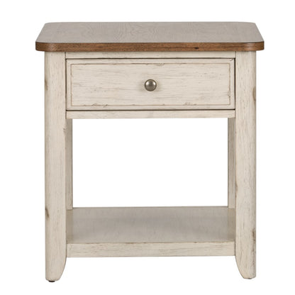 Liberty Furniture - Farmhouse Reimagined End Table with Basket - 652-OT1020 veiw 1