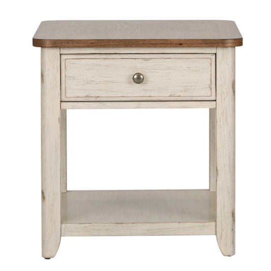 Liberty Furniture - Farmhouse Reimagined End Table with Basket - 652-OT1020 veiw 1