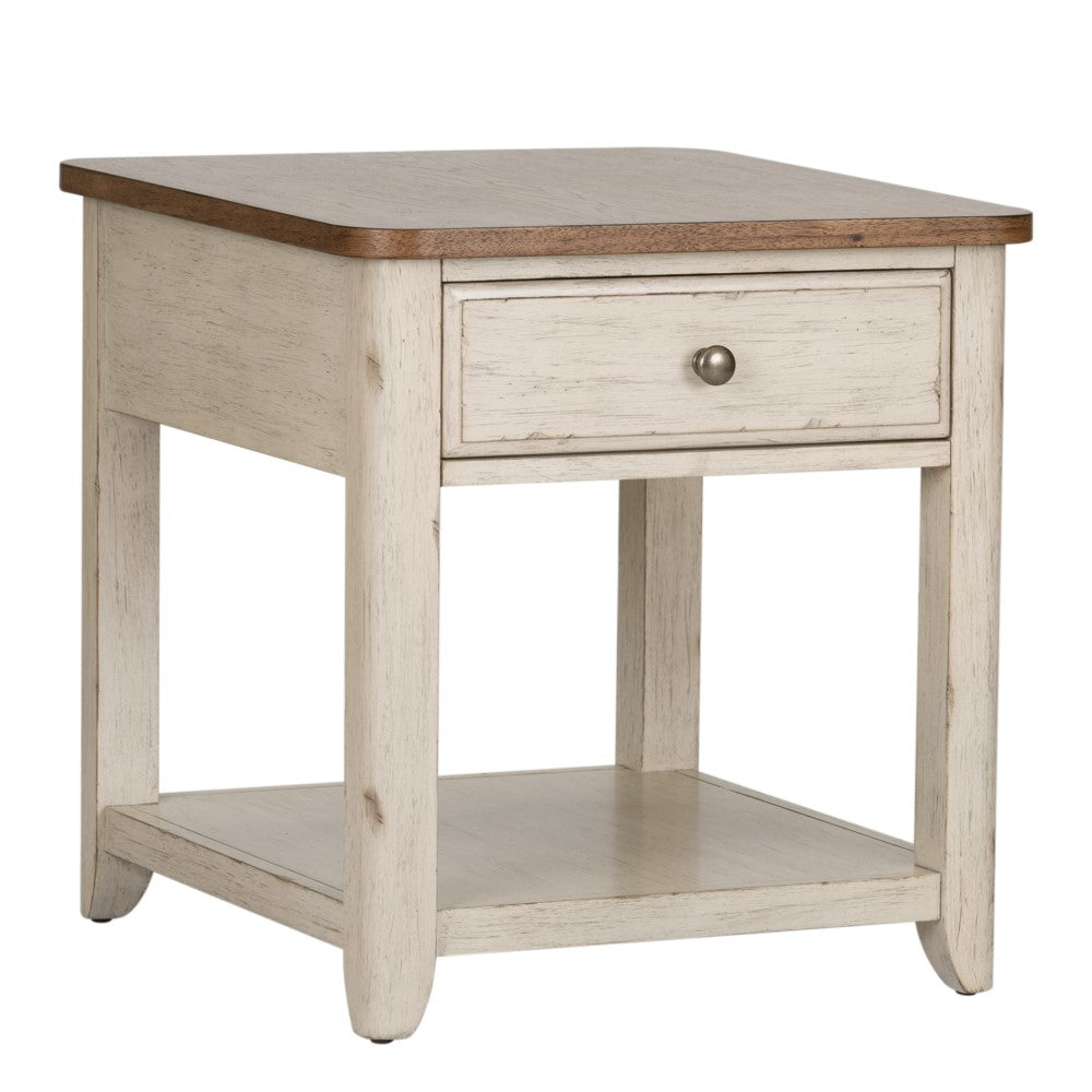 Liberty Furniture - Farmhouse Reimagined End Table with Basket - 652-OT1020 veiw 3