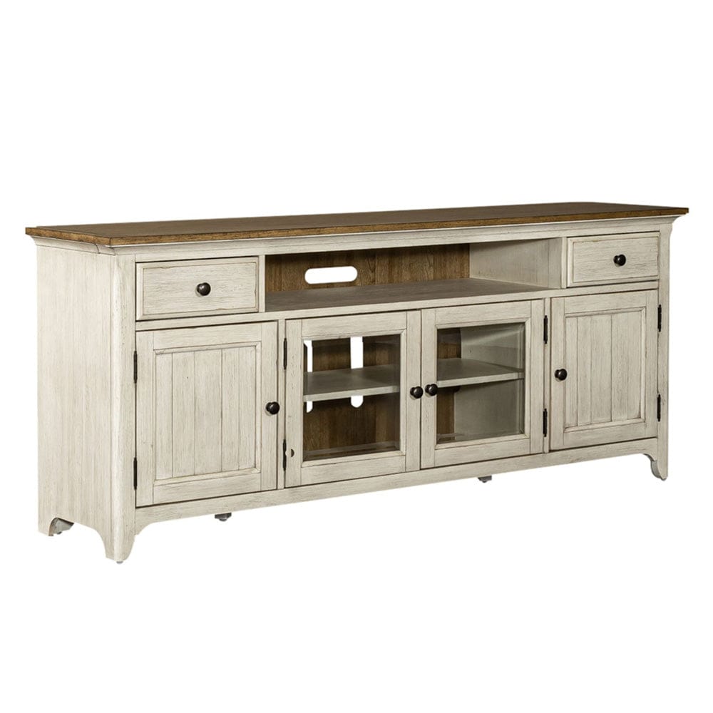 Liberty Furniture - Farmhouse Reimagined - Entertainment TV Stand in White - 652-TV72 view 1