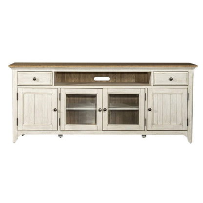 Liberty Furniture - Farmhouse Reimagined - Entertainment TV Stand in White - 652-TV72 view 3