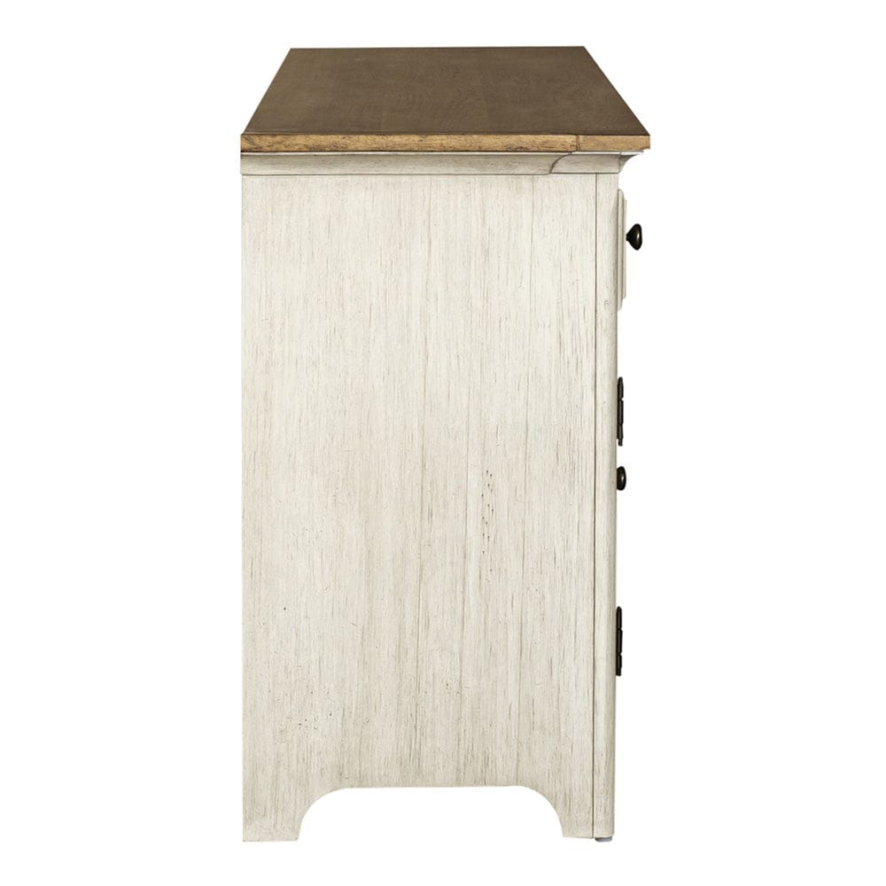 Liberty Furniture - Farmhouse Reimagined - Entertainment TV Stand in White - 652-TV72 view 4