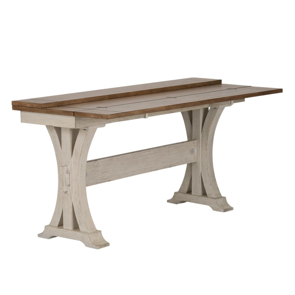 Liberty Furniture - Farmhouse Reimagined Flip Lid Sofa Table - 652-OT1031 veiw 5