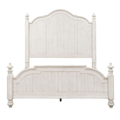 Liberty Furniture - Farmhouse Reimagined - King Poster Bed, Dresser & Mirror, Chest, Night Stand in White - 652-BR-KPSDMCN view 3