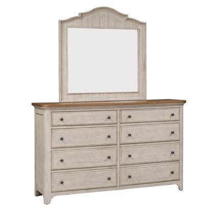Liberty Furniture - Farmhouse Reimagined King Sleigh Bed, Dresser & Mirror, Chest, Night Stand - 652-BR-KSLDMCN view 3