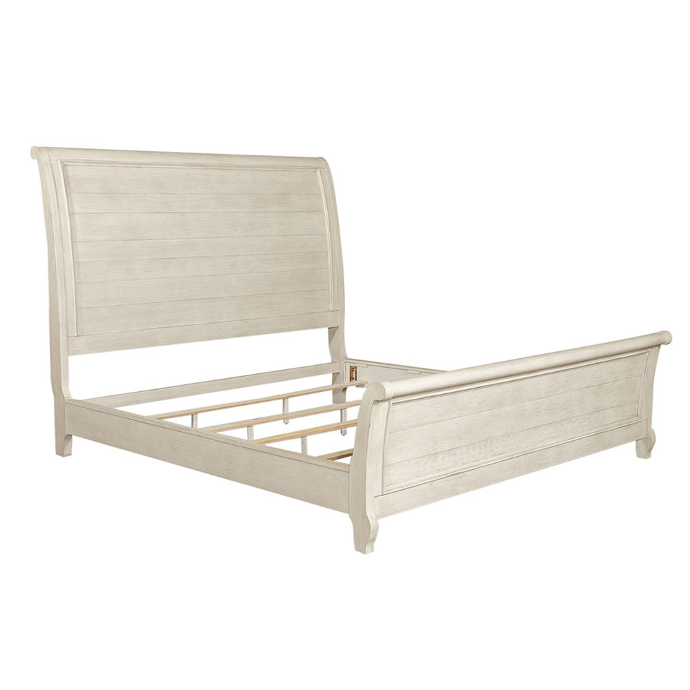 Liberty Furniture - Farmhouse Reimagined King Sleigh Bed, Dresser & Mirror, Night Stand - 652-BR-KSLDMN view 2