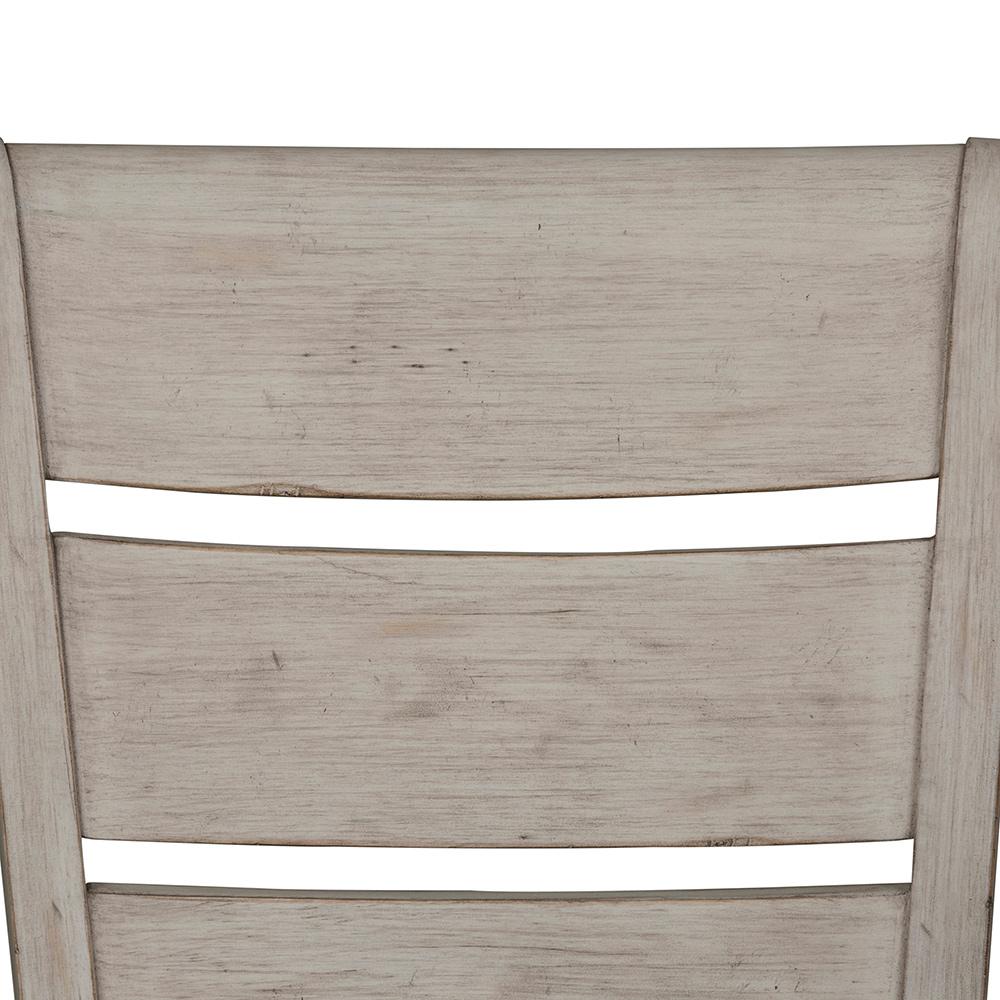 Liberty Furniture - Farmhouse Reimagined Ladder Back Uph Side Chair  in Antique White w/ Chestnut Tops - 652-C2001S veiw 8