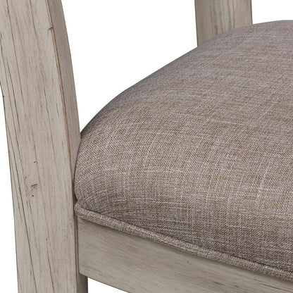 Liberty Furniture - Farmhouse Reimagined Ladder Back Uph Side Chair  in Antique White w/ Chestnut Tops - 652-C2001S veiw 10