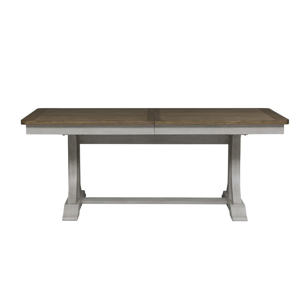 Liberty Furniture - Farmhouse Reimagined 5 Piece Trestle Table Set - 652-DR-O5TRS veiw 3