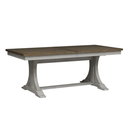 Liberty Furniture - Farmhouse Reimagined 5 Piece Trestle Table Set - 652-DR-O5TRS veiw 4
