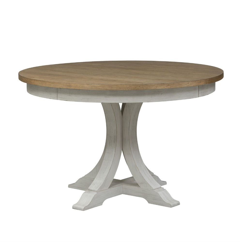 Liberty Furniture - Farmhouse Reimagined Oval Pedestal Table - 652-P4860_652-T4860 veiw 1