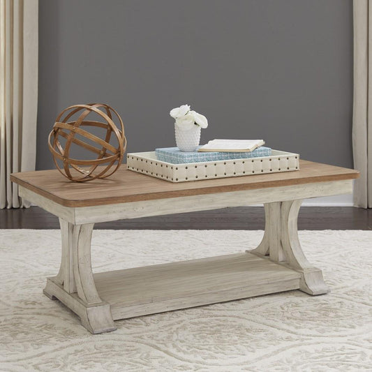 Liberty Furniture - Farmhouse Reimagined Rectangular Cocktail Table - 652-OT1010 veiw 2